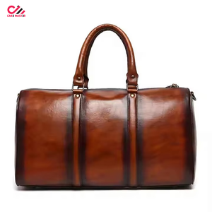 High Quality Genuine Leather Duffel Bag Customized Logo Color Outdoor Gym Travel Sports Luggage Shoulder Durable Customized Size - Product Image 1