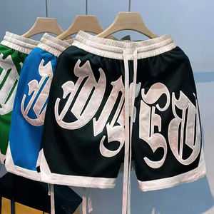 Shorts de basket-ball en mesh pour hommes, personnalisés avec impression sérigraphique OEM, séchage rapide, polyester écologique - Product Image 4