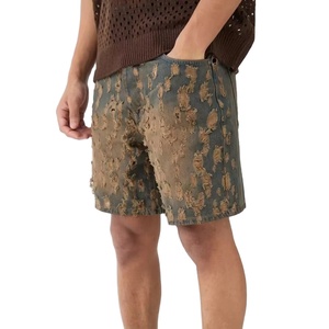 Pantalones Cortos de Mezclilla Azules para Hombre 2026, Lavados, a la Moda, Diseño Personalizado, Casuales y con Estilo Desgastado - Product Image 1