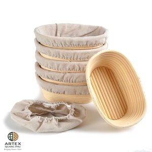 Premium Oval Banneton Dough Rising <b>Basket</b> for Artisan <b>Bread</b> Making ARTEX QUANG PHU - Product Image 5