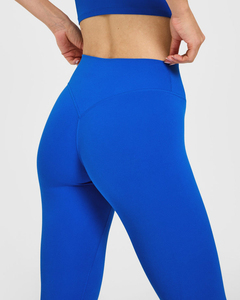 Leggings de yoga décontractés taille haute pour femmes en tissu respirant Spandex/Polyester avec taille élastique – Vente en gros - Product Image 3