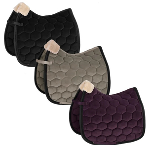 Tapis de selle d'équitation matelassé personnalisé avec logo, protection de soufflet en fausse fourrure de luxe, respirant, pour le saut d'obstacles - Product Image 1