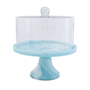 APEX ALIGN Artizon Studio Decorative Glossy Resin Eco-Friendly Handmade Non-Toxic <b>Cake</b> Stand Sturdy Pedestal Base Hand Wash Only - Product Image 3