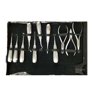 Kit d'instruments chirurgicaux manuels pour laboratoire dentaire en acier inoxydable, comprenant des explorateurs, des détartreurs, des élévateurs radiculaires et un miroir buccal, par Dentavex - Product Image 2