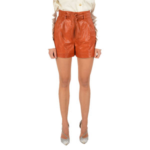 Shorts de Piel de Oveja Genuina para Mujer, Diseño Personalizado, Cintura Alta, Estilo Bermuda con Bolsillos, Ropa Casual de Calle, OEM - Product Image 6