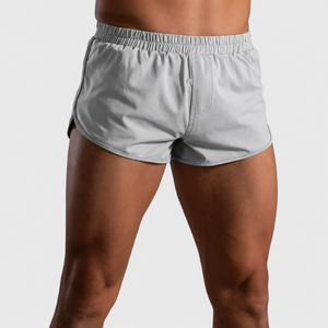 Wholesale Men's Solid Color Quick Dry Knitted Sport Shorts Mid Waist Elastic Waist With Pockets Teal Green Knitted Shorts - Product Image 6