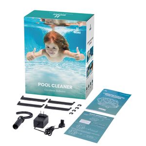 Robot Pulitore Piscina a Doppio Motore con Indicatore LED, Aspiratore Senza Fili Ricaricabile con Funzione di Auto-Parcheggio per Piscine e Vasche Idromassaggio - Product Image 2