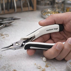 Alicates profesionales de punta de aguja de 115 mm, hechos de acero inoxidable de alta calidad para la fabricación de joyas de precisión y herramientas de abalorios. - Product Image 3