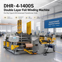 Machine à enrouler les bobines de transformateur à double couche CNC DHR-4-1400S en cuivre et aluminium pour transformateurs de type sec
