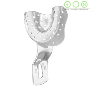 Kit de porte-empreintes dentaires professionnels en acier inoxydable perforés autoclavables pour la réalisation d'empreintes supérieures et inférieures - Product Image 3