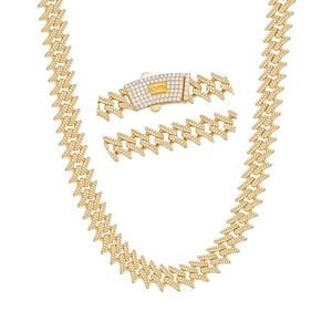 Fine Wholesale Direct Sales Hip Hop Jewelry White Gold Plated <b>Ice</b> Out CZ Diamond Sparkle Cuban Link <b>Chain</b> for Men - Product Image 1
