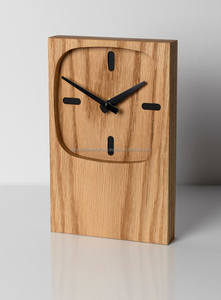 Reloj de mesa de madera de acacia de alta calidad, reloj de pared decorativo para el hogar para sala de estar, dormitorio, oficina, artesanías hechas a mano de La India - Product Image 2