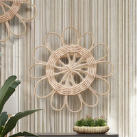 Décoration murale artisanale indienne bohème moderne pour mariage, maison et jardin – Tapisseries murales décoratives en jonc de mer tressé à la main, naturelles et écologiques