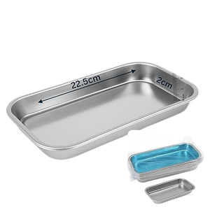 Bandeja Quirúrgica Dental de Alta Calidad, Bandeja de Desinfección para Laboratorio, Instrumentos Quirúrgicos, Tapa Cuadrada de Acero, Uso Manual en Hospitales - Product Image 4