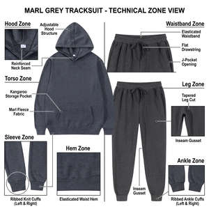 Traje deportivo premium para hombre hecho con tela transpirable que ofrece comodidad, flexibilidad y estilo moderno durante todo el día, para deportes y uso casual. - Product Image 6