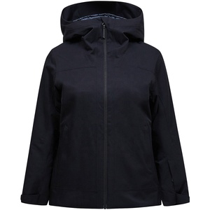Veste de ski noire à capuche, coupe-vent, respirante, imperméable, zippée, pour les voyages d'hiver, veste de sport d'hiver pour femmes - Product Image 1