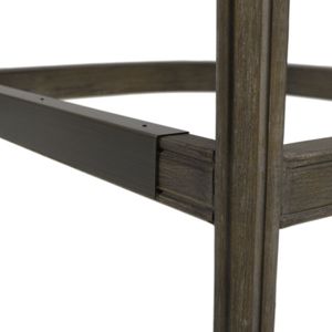 Parigi 26.5 stile fattoria altezza bancone sgabello da Bar con schienale Beige chiaro lino - Product Image 2