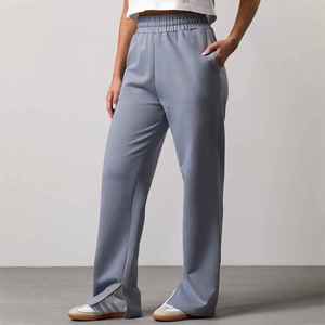 Pantalones Deportivos X Sporty Personalizados en Gris para Mujer, Joggers Básicos de Felpa Francesa, OEM ODM, Mezcla de Algodón, Pantalones Deportivos Casuales para Fitness - Product Image 1