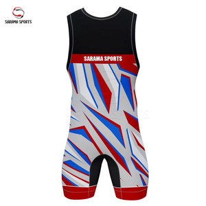 Nouveaux justaucorps de lutte personnalisés de haute qualité avec sublimation numérique de drapeaux internationaux en Spandex/Polyester pour jeunes/adultes, femmes et hommes - Product Image 3