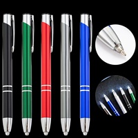 Stylo bille en plastique élégant personnalisé en gros, livraison rapide, faible MOQ, largeur d'écriture 1,0 mm, impression de logo léger