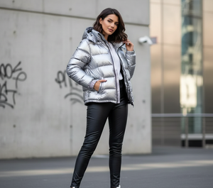 Chaqueta Corta Informal de Invierno para Mujer, Chaqueta Acolchada con Capucha, de Alta Calidad, al por Mayor - Product Image 1