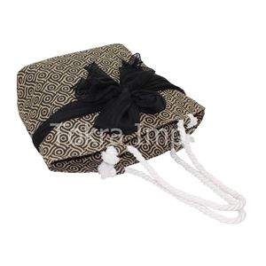 Bolso de Playa de Yute Laminado PP con Asa de Cuerda Trenzada y Estampado Circular Completo de Diseño para Niñas y Mujeres - Product Image 6