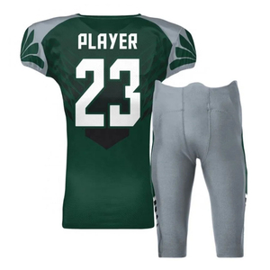 ชุดยูนิฟอร์มอเมริกันฟุตบอลขายส่ง โลโก้สั่งทำได้ แบบซับลิเมชั่น แห้งเร็ว ชุดแข่งขันระดับมืออาชีพ เสื้อและกางเกงฟุตบอล - Product Image 4