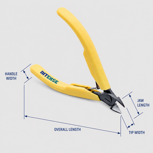 Alicates profesionales de acero inoxidable para cortar alambre de joyería, herramienta de corte lateral de precisión, mango antideslizante amarillo para la fabricación de joyas - Product Image 2