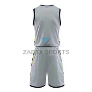 ชุดเครื่องแบบบาสเก็ตบอลออกแบบได้ตามต้องการเสื้อเจอร์ซีย์และกางเกงขาสั้นระบายอากาศได้ดีมีสีและโลโก้สำหรับทีม - Product Image 6
