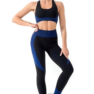 Custom Women Yoga Set Gym Wear Seamless Leggings And Sports Bra Fitness Workout Clothes Activewear Manufacturer - Product Image 1