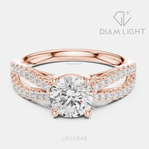 Bague de mariage ronde 0,90 carat, bijoux fins, certifiée IGI, or blanc 14 carats, diamant de laboratoire, bague de fiançailles et d'anniversaire - Product Image 3