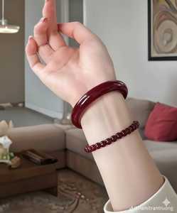 Brazalete de resina de jadeíta verde natural, pulido a mano, jade birmano auténtico, joyería para mujer, accesorios de uso diario. - Product Image 3