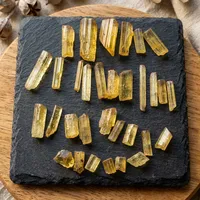 Pierre précieuse de scapolite naturelle polie de qualité supérieure, jaune doré, pour la méditation, la concentration, l'énergie, la guérison, la décoration intérieure, personnalisable