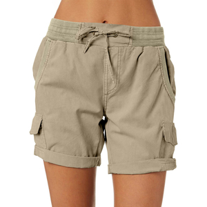 Shorts tricotés sexy taille haute couleur unie pour femme, collection été 2026 – Nouveauté tendance pour un effet push-up - Product Image 1