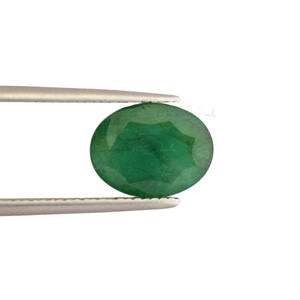 อัญมณีทรงรีตัดเป็นรูปวงรีสีเขียวมรกตธรรมชาติ3.01ชิ้นสำหรับทำเครื่องประดับที่มีคุณภาพดีมรกตสีเขียวแซมเบียน - Product Image 1