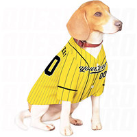 Maillot de baseball personnalisé pour chien et chat, bleu et blanc, avec nom et numéro d'équipe, chemise pour animaux de compagnie, costume de sport mignon pour animaux, cadeau