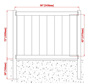 Outdoor Privacy <b>Screens</b> 72" H X 96" W Horizontal Vinyl Fence Panel - Product Image 2