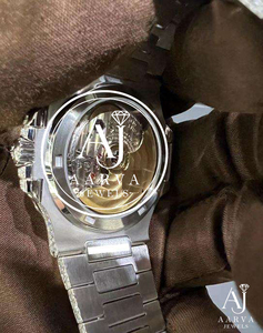 Reloj de Cuarzo con Incrustaciones de Moissanita, Correa de Acero Inoxidable, Esfera Redonda, Resistente al Agua, Reloj de Pulsera de Lujo para Hombre - Product Image 3