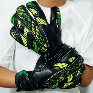 Football Goalkeeper Gloves PU <b>Full</b> Finger Non <b>Slip</b> Breathable Adjustable Wrist Strap Hook Loop Closure Unisex Silicone Printing - Product Image 5