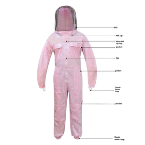 Traje de Apicultura Completo con Velo Protector, Overol Ventilado de Algodón, Múltiples Bolsillos y Puños Elásticos para Apicultores - Product Image 2