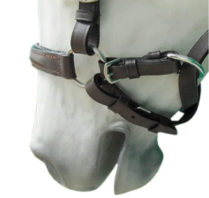 En gros Bridon de cheval en cuir de qualité supérieure fait main avec rênes, durable et confortable, pour l'équitation et l'entraînement, noir Cob - Product Image 2