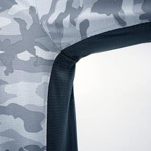 Sudadera de Pesca para Hombre con Logotipo Personalizado, Camuflaje Gris, Camisa de Alto Rendimiento con Máscara Facial Integrada y Protector de Cuello, Protección Solar UPF 50+ - Product Image 6