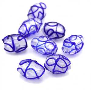 Handmade Lampwork <b>Glass</b> Beads Cute Ladybug Strawberry & Swirl Oval Loose <b>Charms</b> for DIY Jewelry Making - Product Image 3