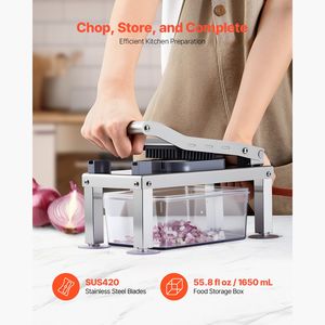Tritaverdure Multifunzione con 8 Lame in Acciaio Inox, Affettatrice Manuale Sicura per Formaggio, Cipolla, Patate, Insalata e Verdure - Product Image 2