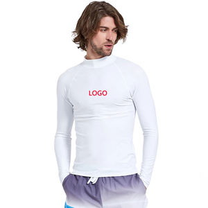 เสื้อแรชการ์ดผู้ชายแบบแห้งเร็วสำหรับเล่นเซิร์ฟและว่ายน้ำ - Product Image 5