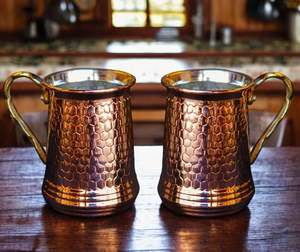 Modern Luxury Handmade 100% Pure Copper Durable <b>Large</b> Capacity Drinking <b>Mug</b> with Handle for Coffee Tea Moscow Mule Home Use - Product Image 4