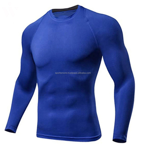 Latest Design Hot Sale <b>Men</b> <b>Compression</b> <b>Shirts</b> Printed Sportswear Comfortable Fitness Wear Spandex/Nylon Eco-Friendly Quick Dry - Product Image 3