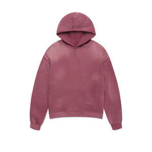เสื้อฮู้ดสีแดงเลือดหมูสำหรับผู้ชาย สไตล์ลำลอง เสื้อกันหนาวแนวสตรีทแวร์ - Product Image 1