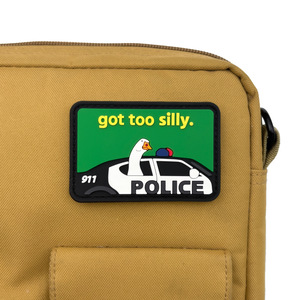 Parche de PVC con gancho y bucle Tactical Goose Got Too Silly para mochila, sombrero, chaleco, chaqueta, moda urbana, ropa informal y decoración - Product Image 2