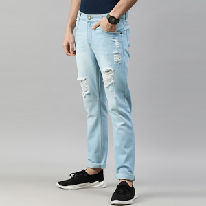 Jeans de diseñador para hombre, estilo streetwear, corte recto, fabricante de jeans rectos - Product Image 4